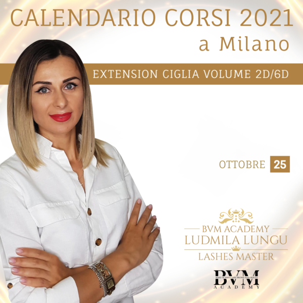 Calendario corsi Extension ciglia 2d/6d Milano